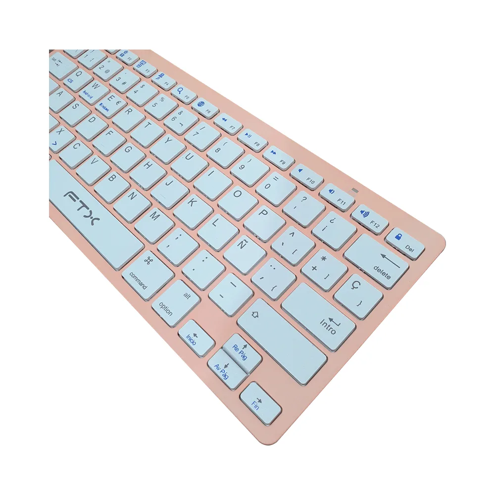 Teclado Bluetooth FTX FTXB1000 Ultra Slim Rosa - Imagen 2