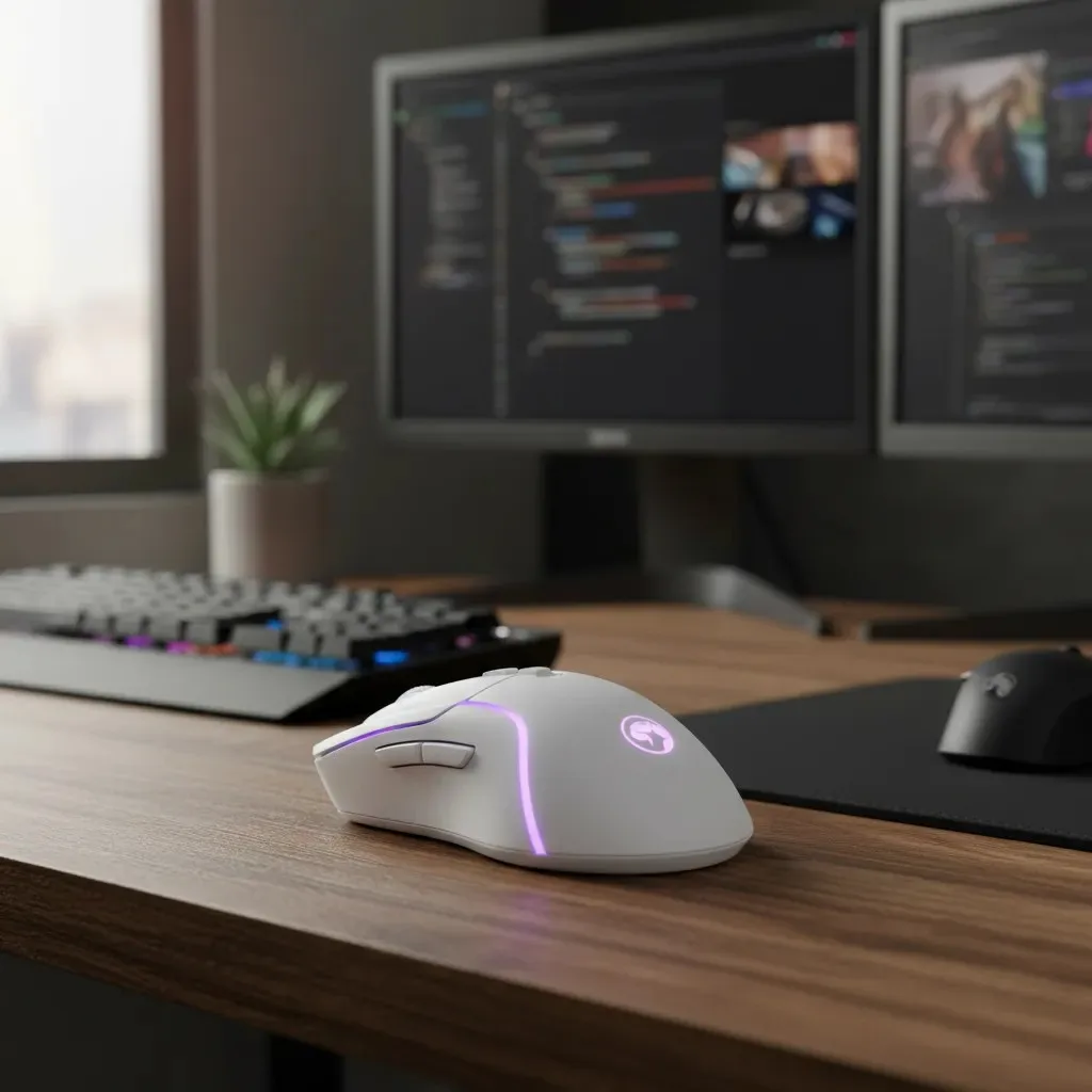 Mouse Marvo M292-WH USB 8000DPI RGB - Imagen 4