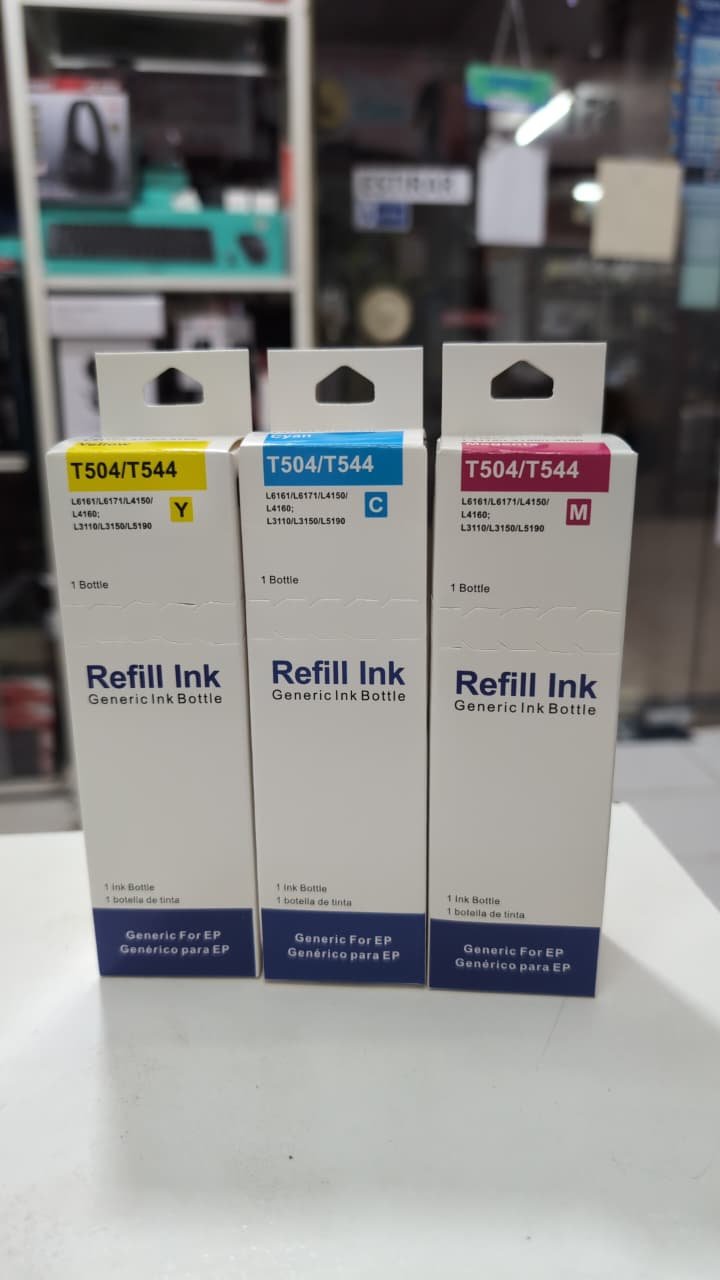 Tinta compatible para recarga de impresora Epson 504/544 70ml color Cyan - Imagen 2