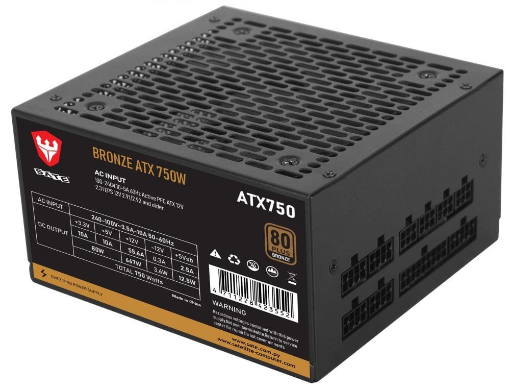 Fuente Sate ATX750 750W Bronze 80 PLUS Full Modular
