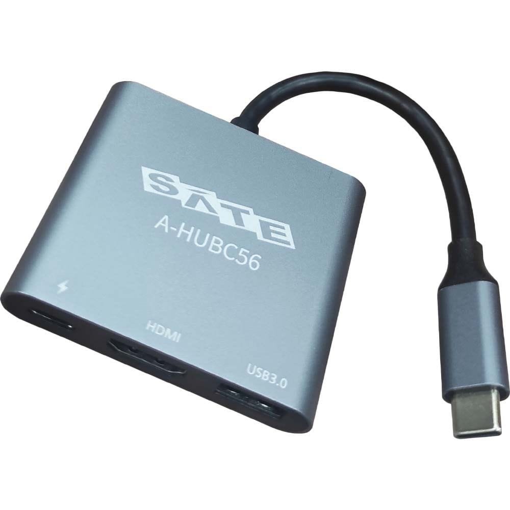 Adaptador Hub USB Tipo C Sate A-HUBC56 3 en 1 USB/HDMI/PD - Imagen 2