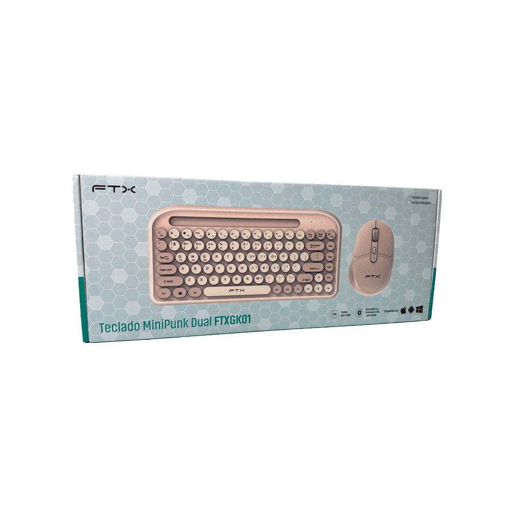 Teclado + Mouse Wireless-Bluetooth Dual-Mode FTX FTXGK01 Gold - Imagen 2