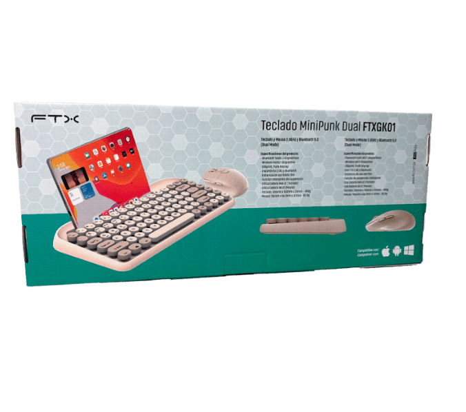 Teclado + Mouse Wireless-Bluetooth Dual-Mode FTX FTXGK01 Gold - Imagen 3