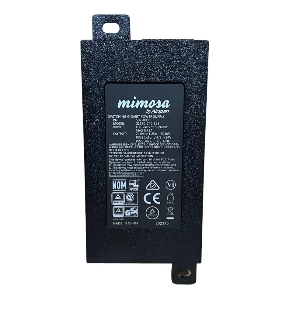 Inyector POE Mimosa Gigabit 30W G1170-240-125 (Sin caja) - Imagen 3