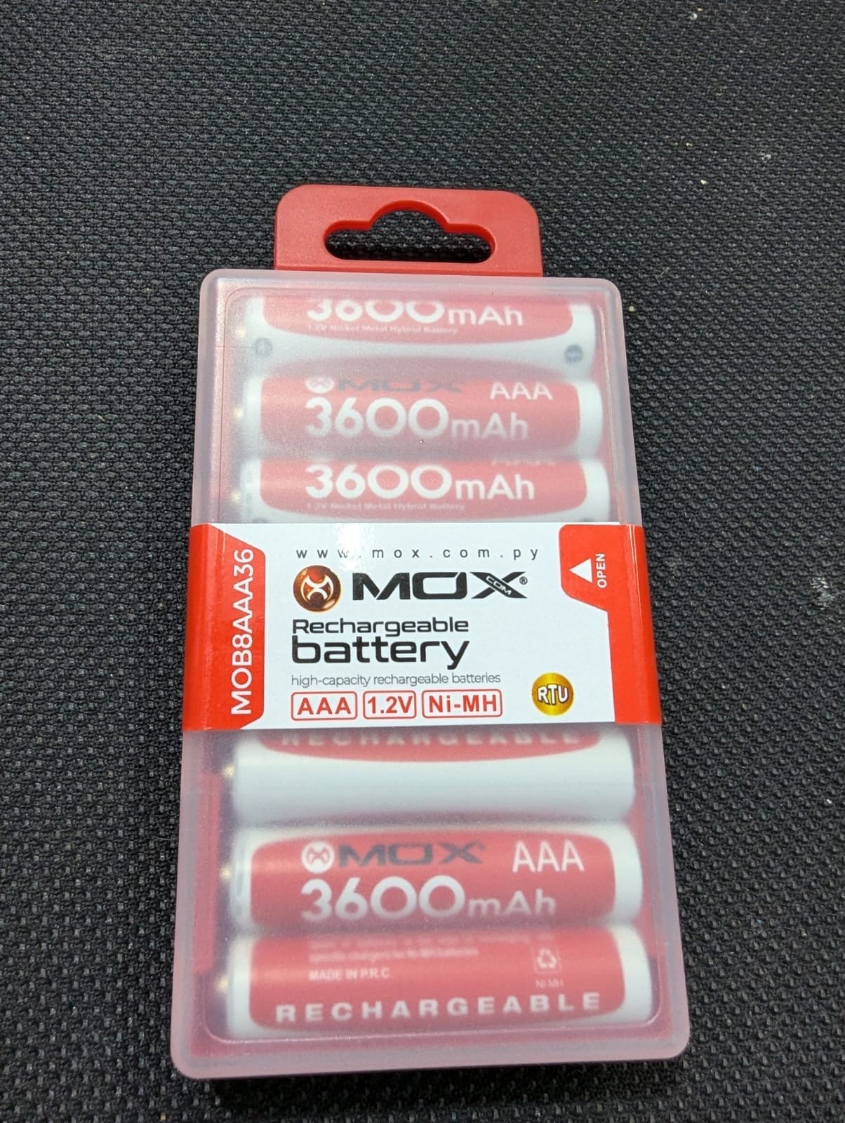 Pila recargable AAA Mox X8 3600MAH