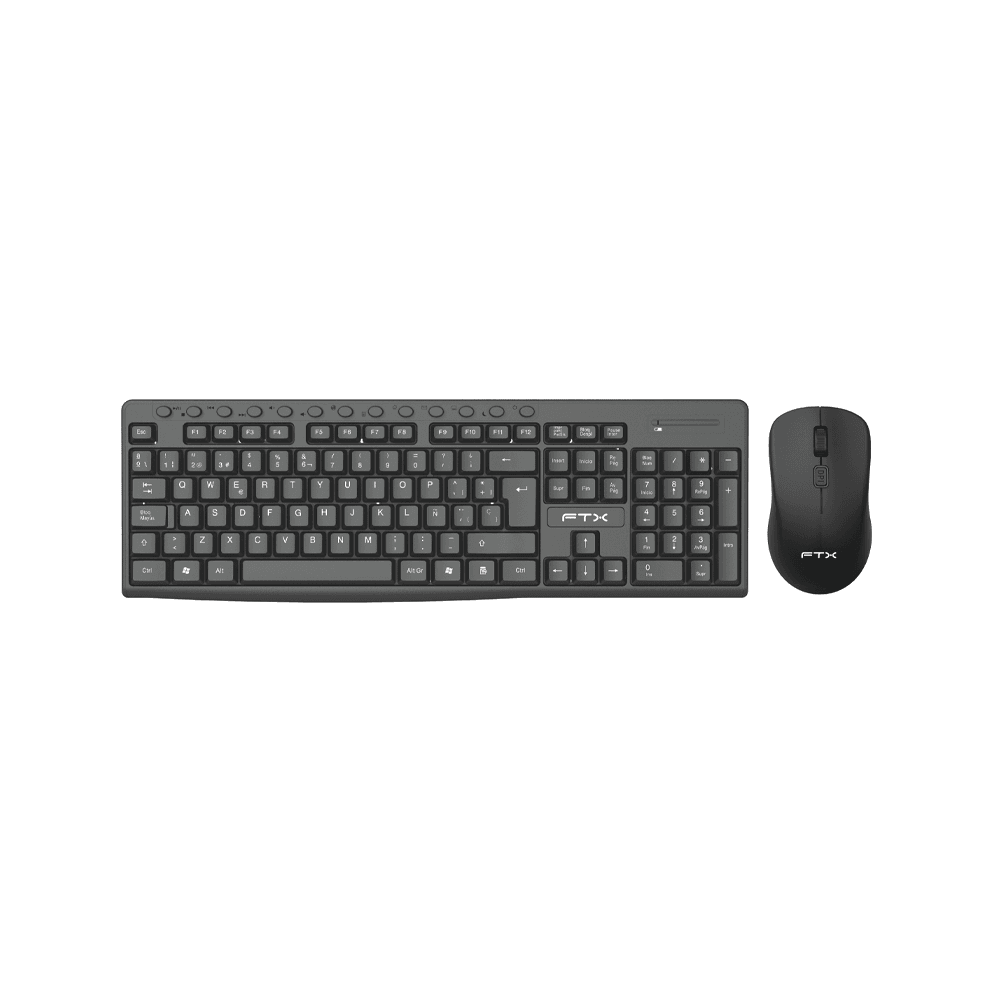 Combo Teclado + Mouse Wireless FTX KM250 Multimedia