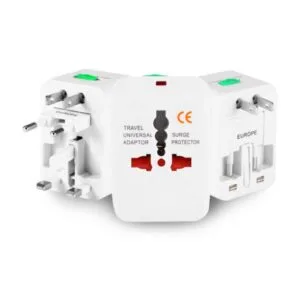 Adaptador Enchufe Universal Todo en Uno: Carga tus dispositivos en cualquier lugar del mundo.