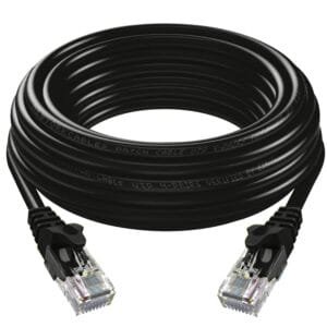 Cable de red Rj45- patch cord cat6E de 15 metros color negro