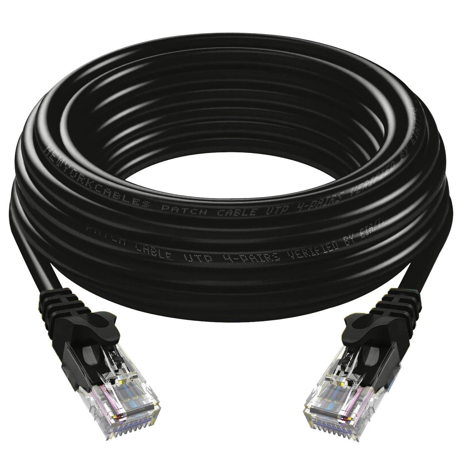 Cable de red Rj45- patch cord cat6E de 15 metros color negro