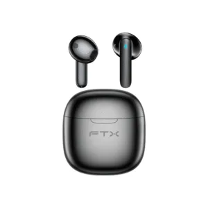 Auricular Bluetooth 6.0 FTX E68-BK con ENC, 4 Micrófonos y Resistencia IPX6 – Negros
