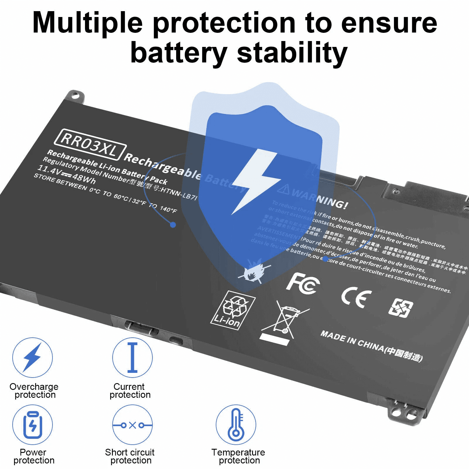 Batería para HP RR03XL 48WHR 851610-855 - Imagen 3