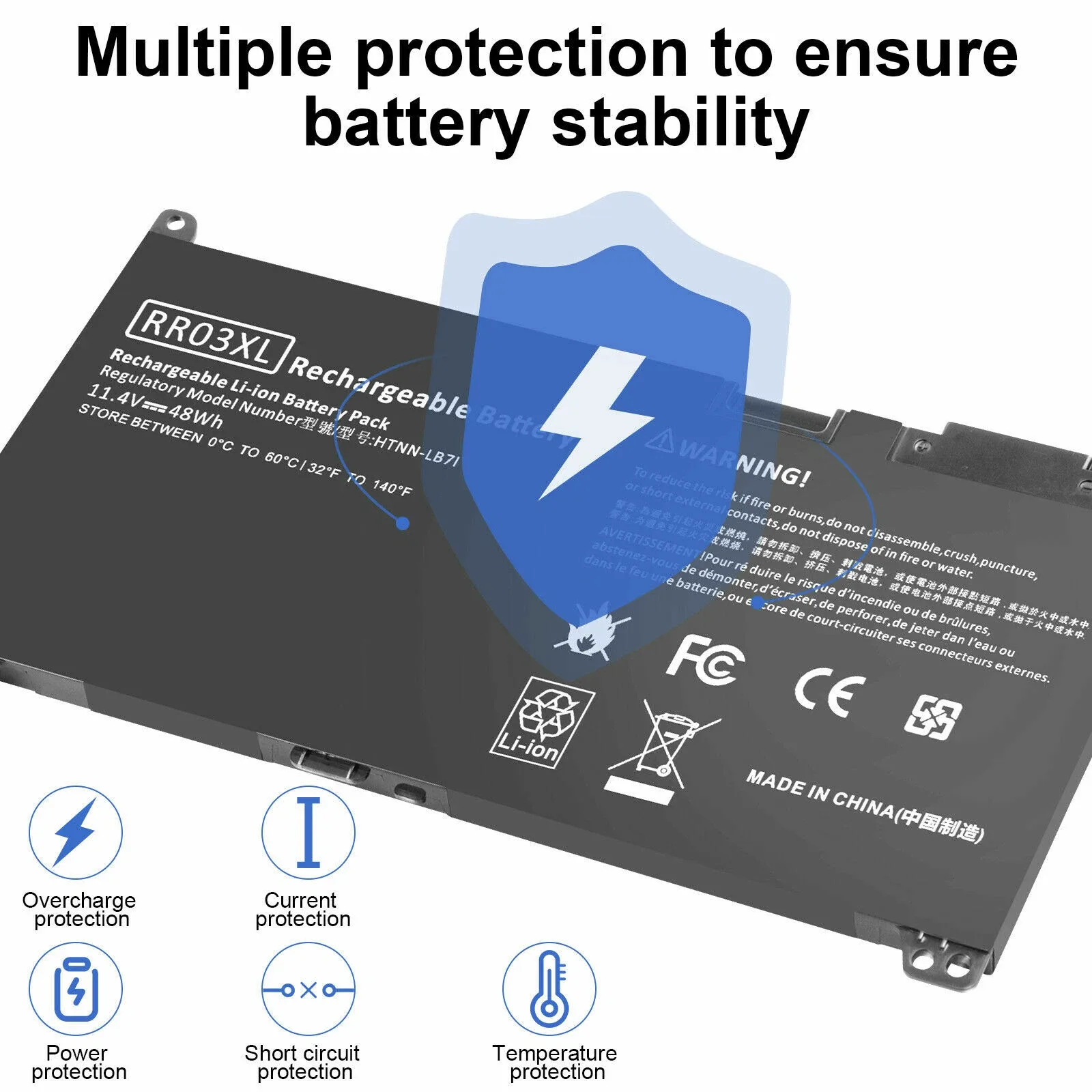 Batería para HP RR03XL 48WHR 851610-855 - Imagen 3