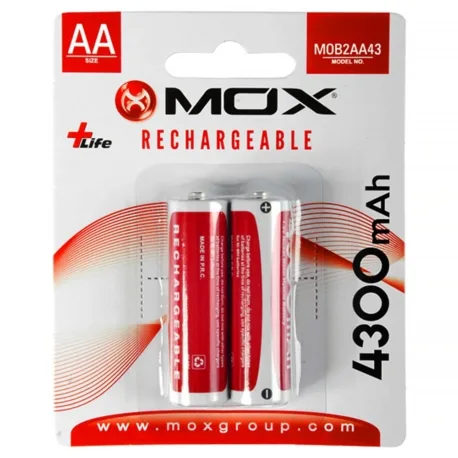 Pila recargable MOX AA X2 4300Mah