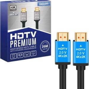 Cable HDMI de 8 metros de Alta Velocidad UHD Punta de Metal Color Azul 4K