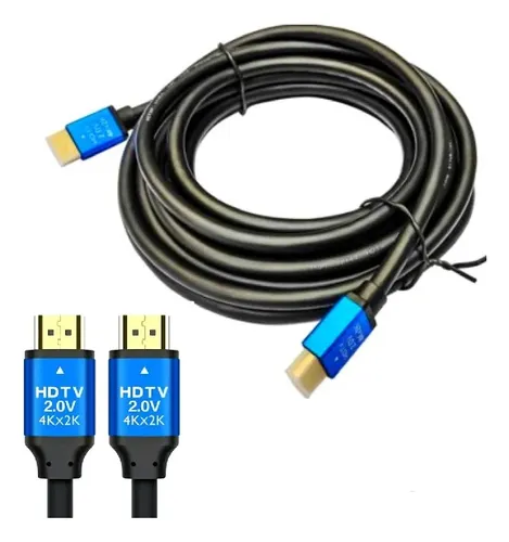 Cable HDMI de 8 metros de Alta Velocidad UHD Punta de Metal Color Azul 4K - Imagen 2