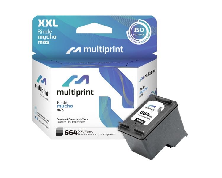 Cartucho de tinta Multiprint 664 XXL Negro 22ML