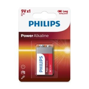 Pila Alcanina Batería Philips 6LR61 9V