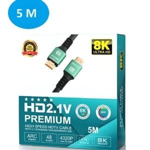 Cable Hdmi de 5 metros HD 2.1V Premium 8K120Hz-140Hz./60Hz.