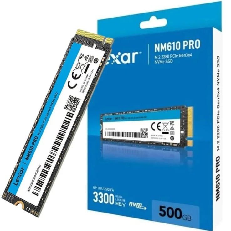 Disco SSD M.2 NVMe 500GB Lexar NM610 PRO PCIe Gen3x4