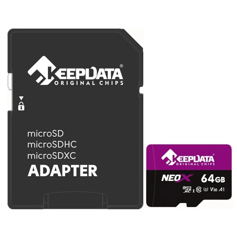 Tarjeta de Memoria microSD 64GB Keepdata NeoX UHS-I U3 V30 A1 Clase 10 - Imagen 2