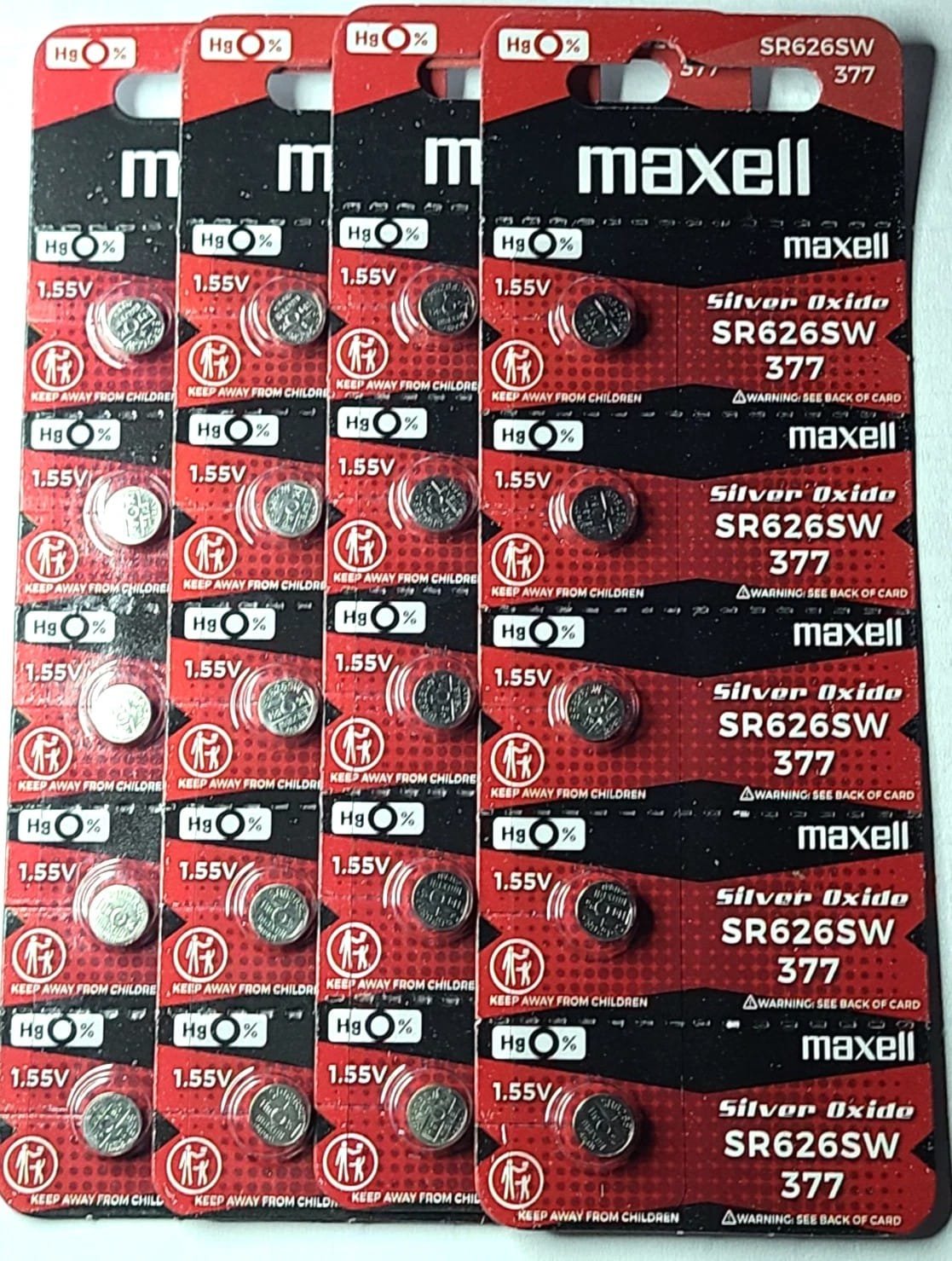 Pila Maxell 377 SR626SW 1.55V Silver Oxide (Unidad)