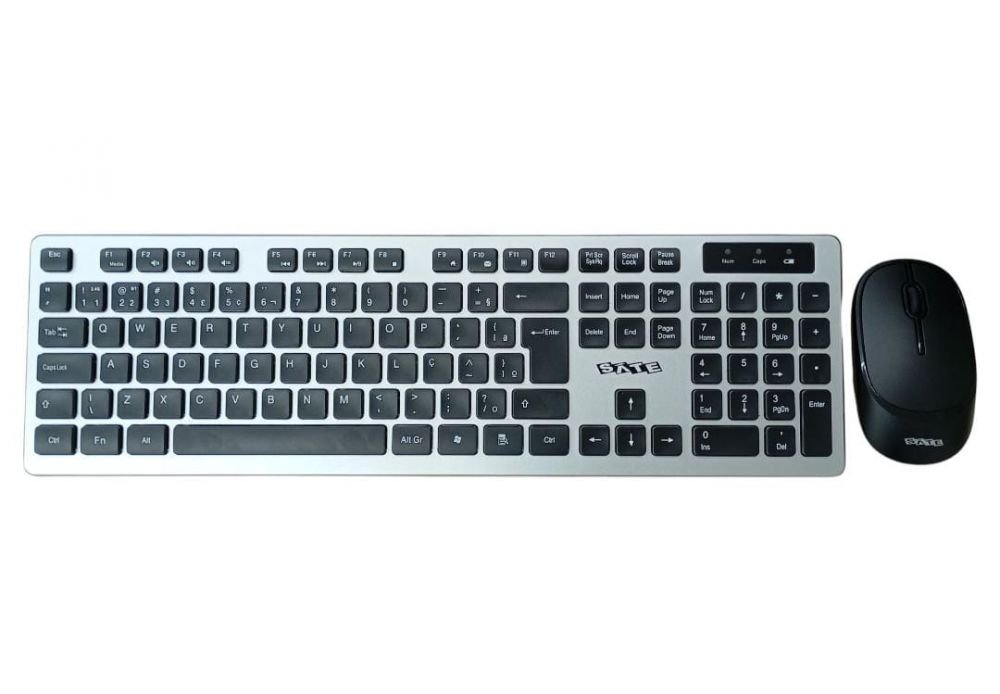 Combo Teclado + Mouse inalámbrico Sate AK-761G Bluetooth + 2.4 GHz