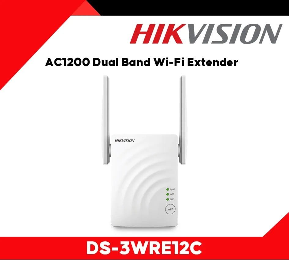 Extensor Repetidor WiFi Hikvision DS-3WRE12C AC1200 Dual Band