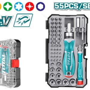 Juego de destornilladores y puntas Total TACSD30556 55 piezas CR-V