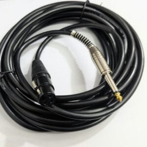 Cable de Audio para Micrófono XLR Canon a P10 Macho de 6.3mm mono de 5 Metros