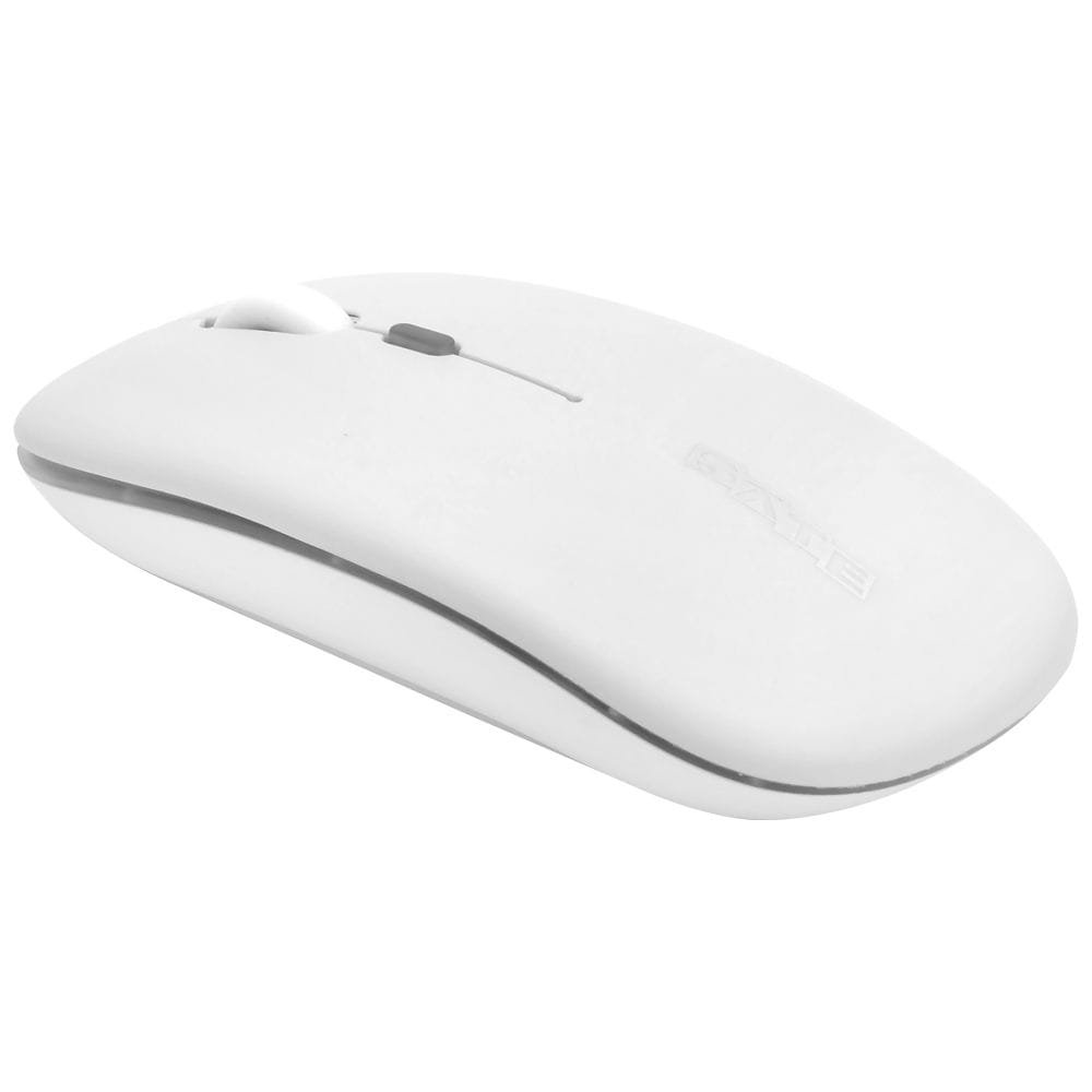 Mouse inalámbrico Sate A-782G dual Bluetooth + USB 1600 DPI Blanco