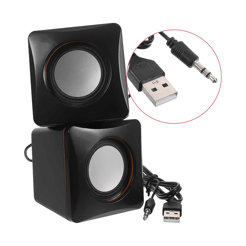 Parlante E1020 2.0 USB +Jack 3.5mm para PC - Notebook - Imagen 2