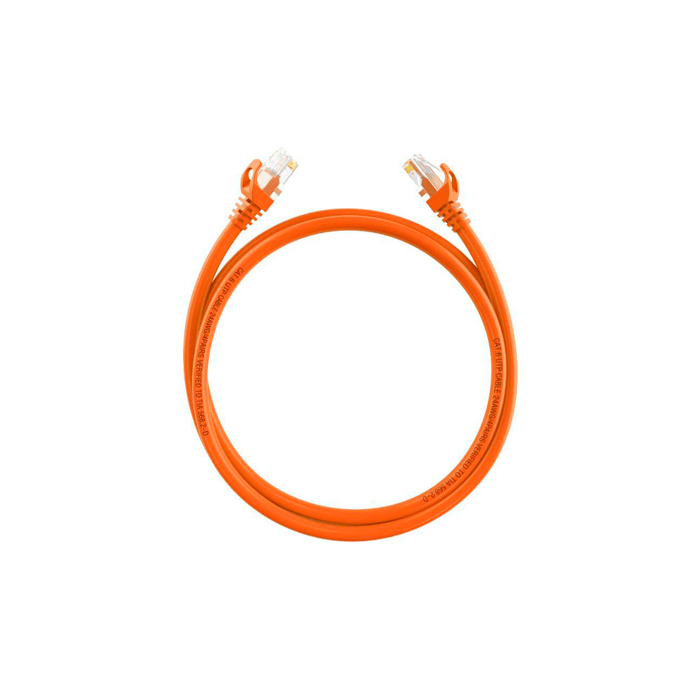 Cable de red CAT6 RJ45 Hikvision 3 Metros 24AWG DS-1NP6UEC0 Naranja - Imagen 3