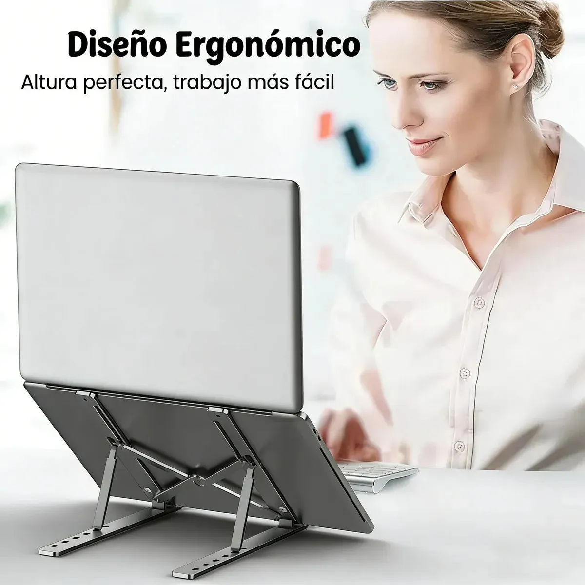 Soporte Para Notebook de Aluminio - Imagen 2