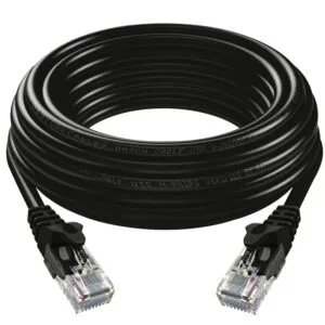 Cable de red patch cord CAT6E Rj45 de 15 metros color negro
