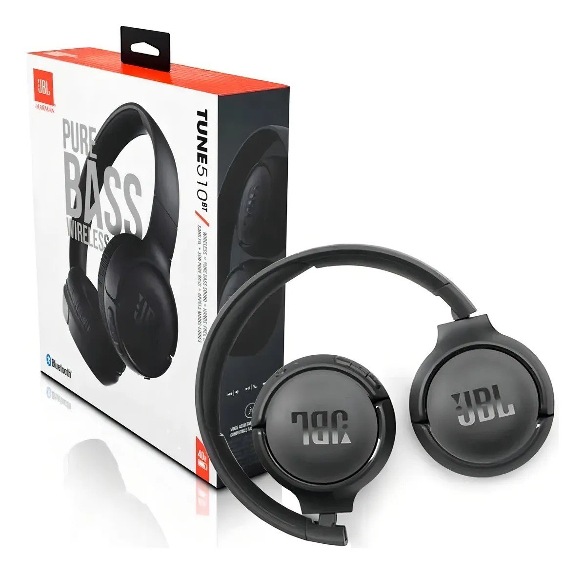 Auricular JBL Tune 510BT Bluetooth 5.0 Negro 40 Horas - Imagen 2