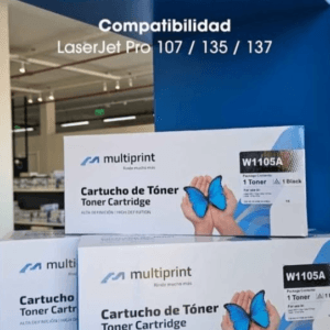 Tóner Multiprint 105A W1105A con Chip para HP Laser 107 135 137