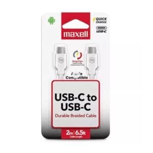 Cable Maxell USB-C de 2 metros carga rápida y sincronización