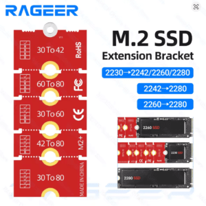 Adaptador extensor RAGEER para SSD M.2 NVME SATA 2230, 2242 y 2260 a 2280