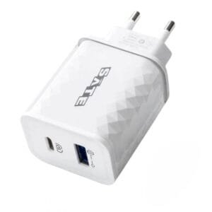 Cargador para Cel SATE A-CC2001 20W USB-C PD + USB QC 3.0