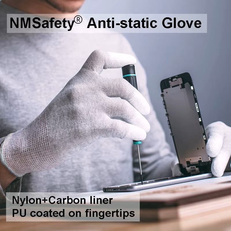 Guantes de trabajo antiestáticos ESD NMSafety antideslizantes