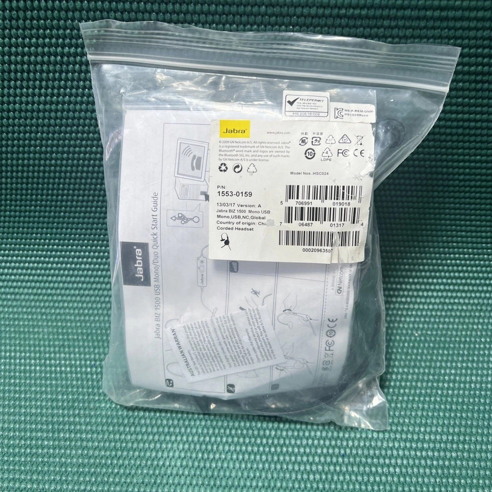 Auricular Jabra Biz 1500 Mono USB con Micrófono HSC024 - Imagen 3
