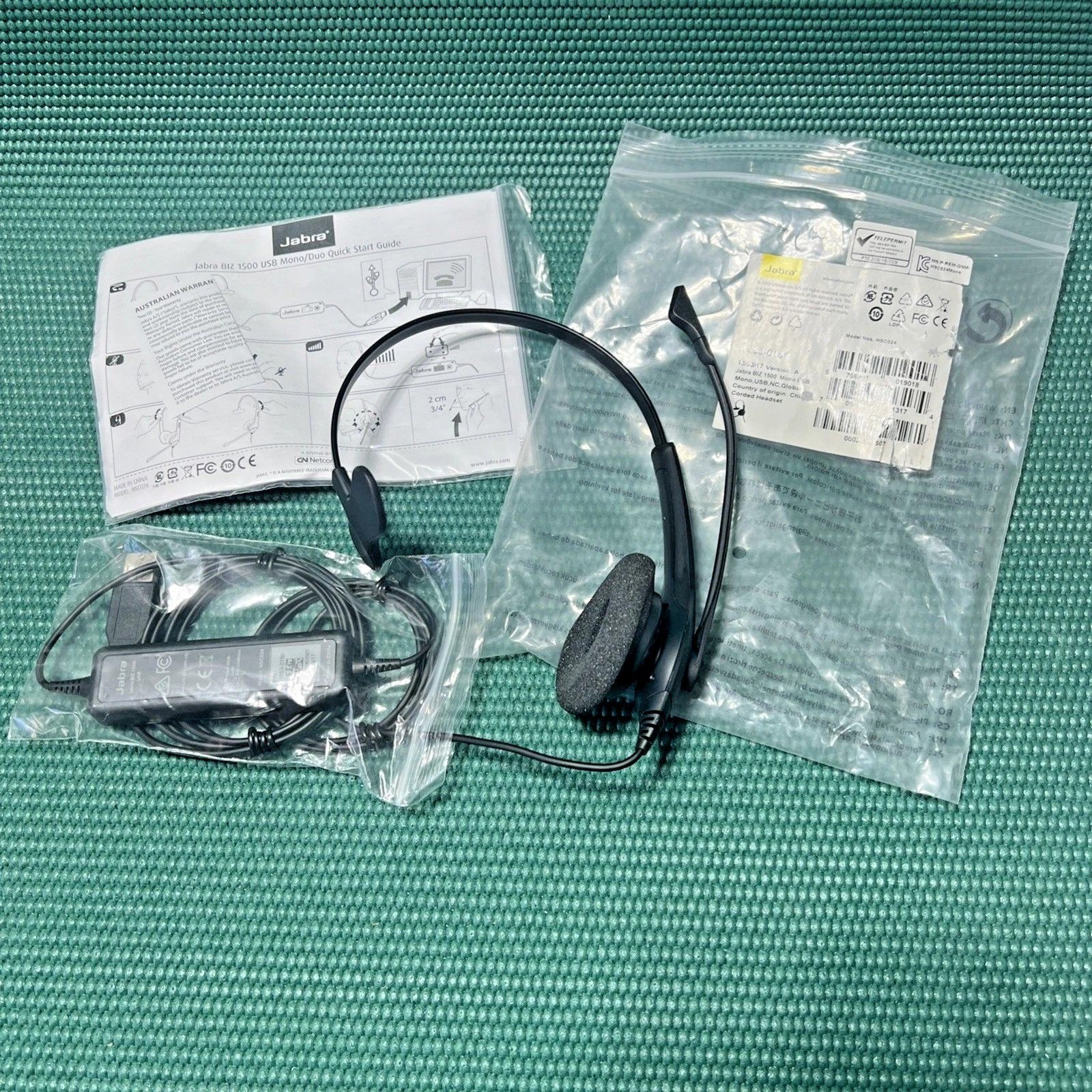 Auricular Jabra Biz 1500 Mono USB con Micrófono HSC024
