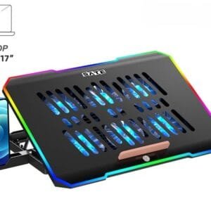 Soporte cooler para notebook Sate A-CP23 RGB 6 Ventiladores 5 Ángulos Ajustables