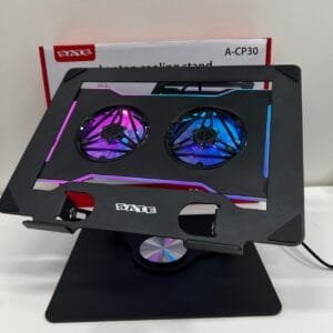 Soporte cooler para notebook Sate A-CP30 para Notebook hasta 17" RGB Metal Giratoria 360°