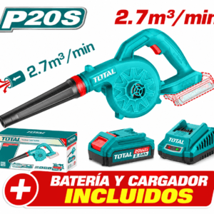 Combo Soplador Total 20V + Batería 2Ah + Cargador 20V P20S