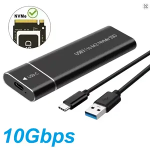 Gaveta para SSD M.2 NVMe USB 3.1 10Gbps Aluminio