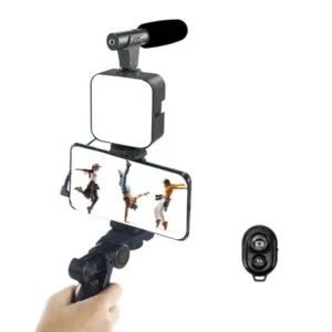 Trípode para Videos Sate A-RM4900 con Luz LED Micrófono y Control Remoto