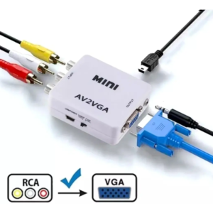 Conversor Av RCA A Vga. Convierte Audio Video A Vga