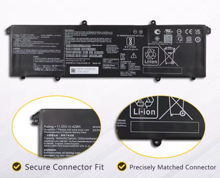 Batería para Notebook ASUS VivoBook C31N2201 11.55V 42Wh E1504 X1504 X1605 - Imagen 2