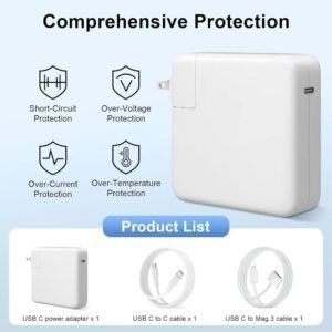 Cargador para MacBook Air y Pro 70W USB-C con Cable MagSafe 3 Blanco